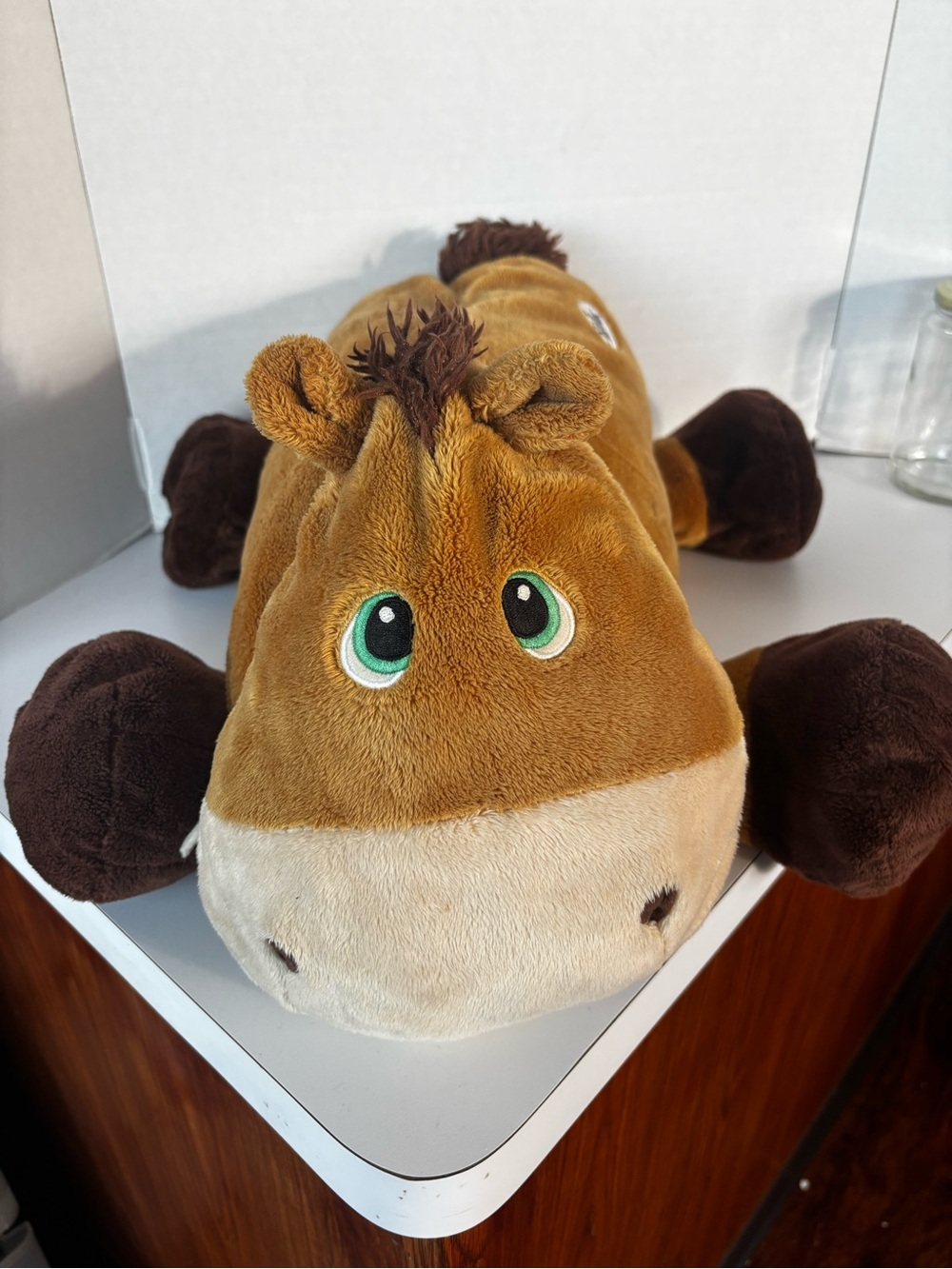Stuffies Plush Dash the Horse 2012 Stuffed Animal 6 Hidden Pockets Tan/brown